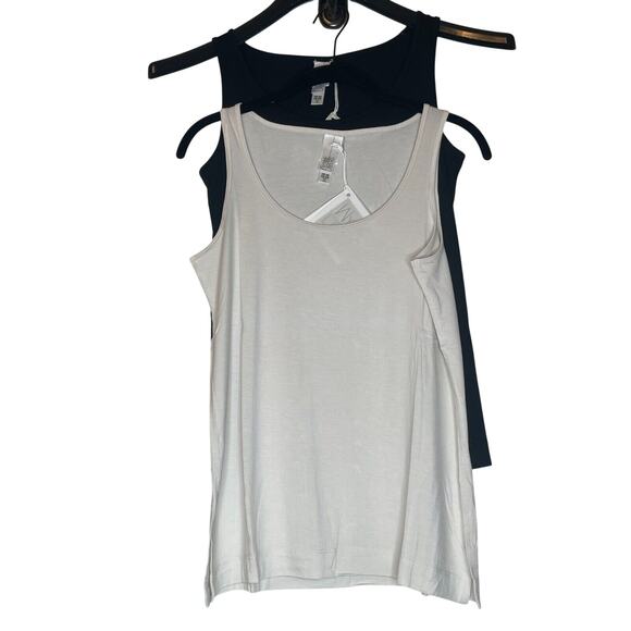 Wynne Layers Womens Essentials Tank Tops Black & White Size XS Set Of 2 NWT - Picture 1 of 8